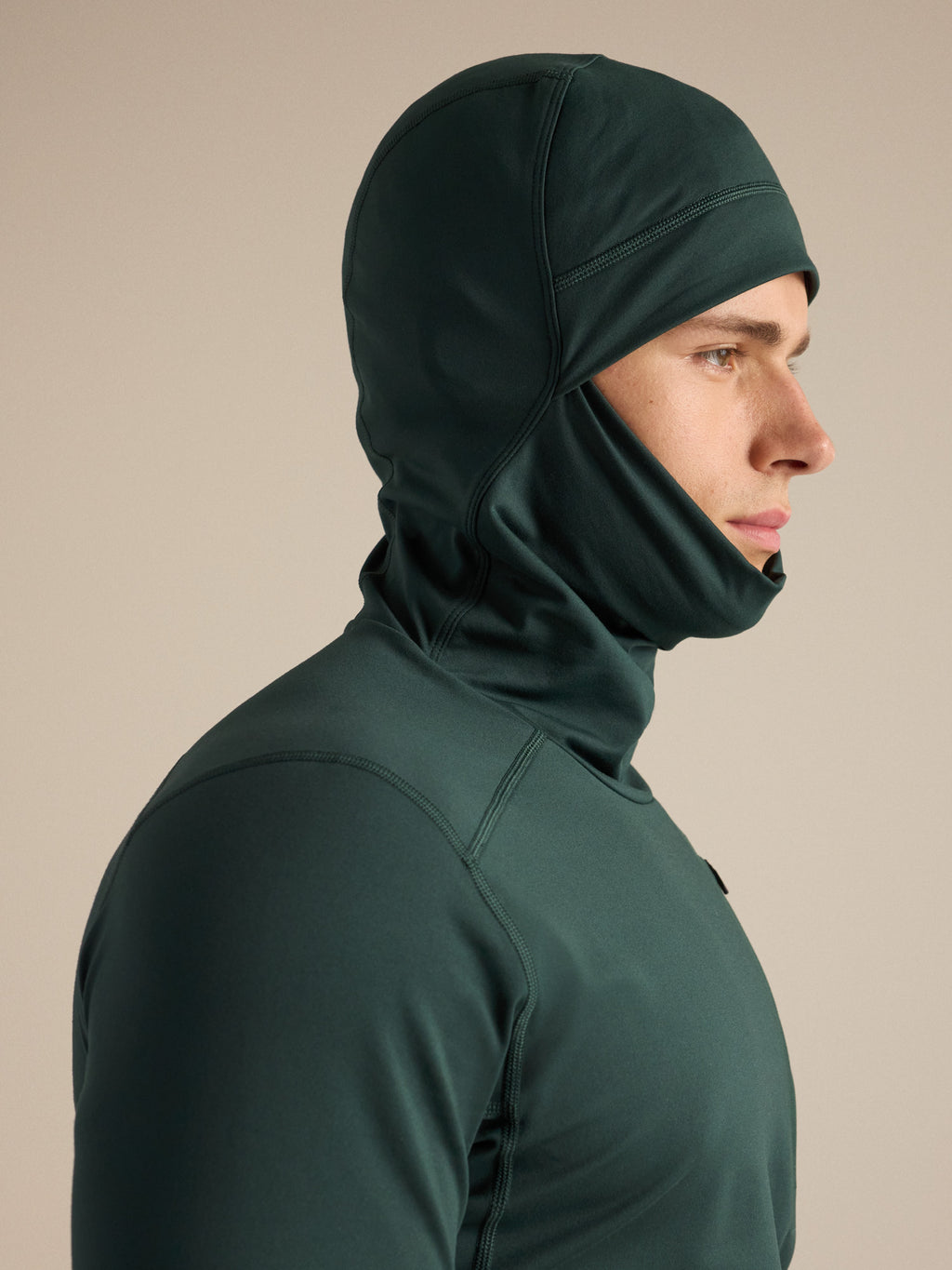 Rho LT Hoody Dark Jade Hood