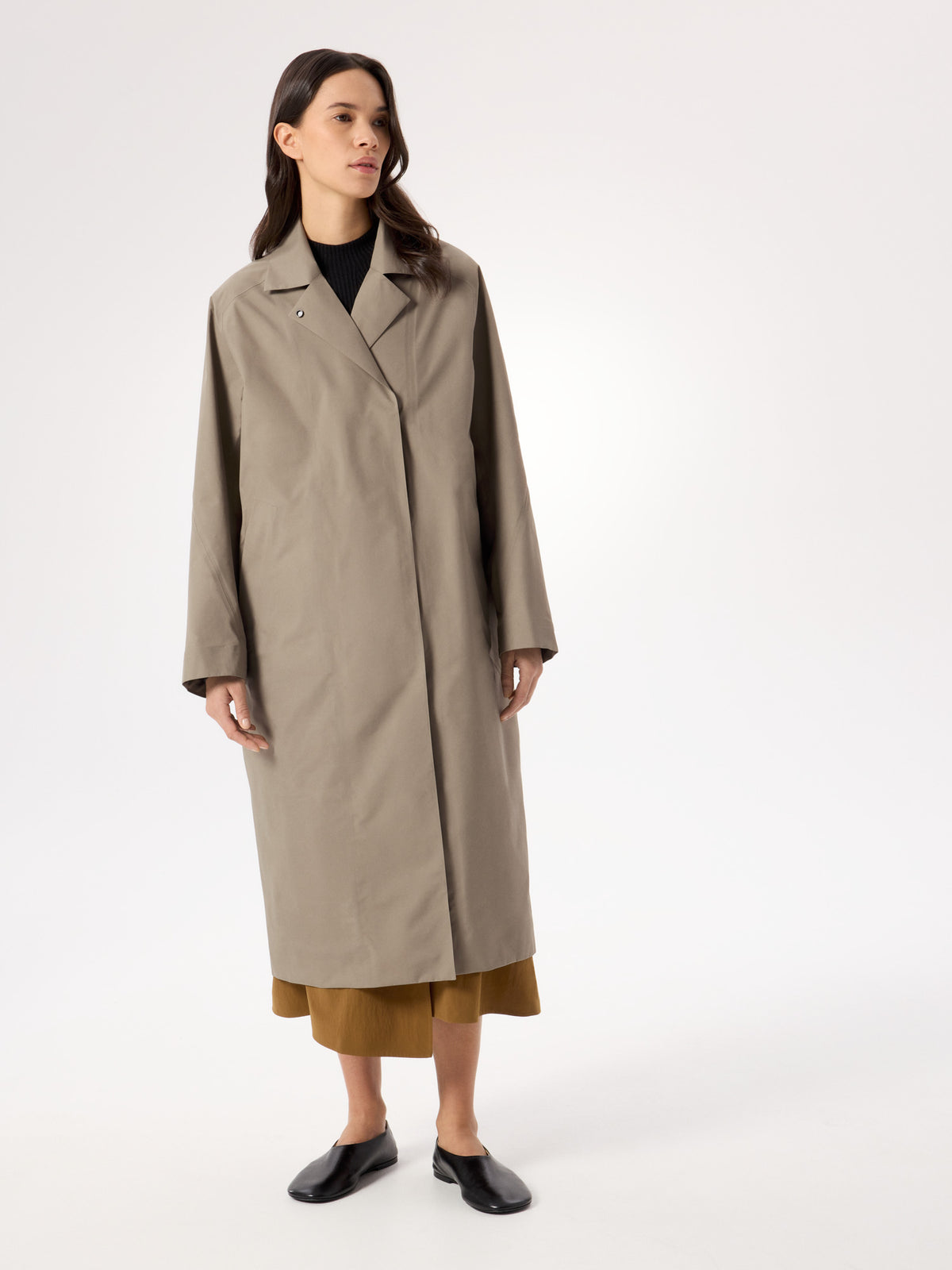 Nitra Trench Coat Women's Lt Gnosis Front View