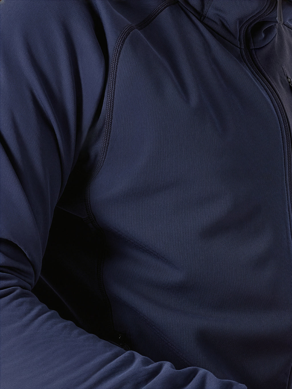 Delta Hoody Black Sapphire Fabric Detail