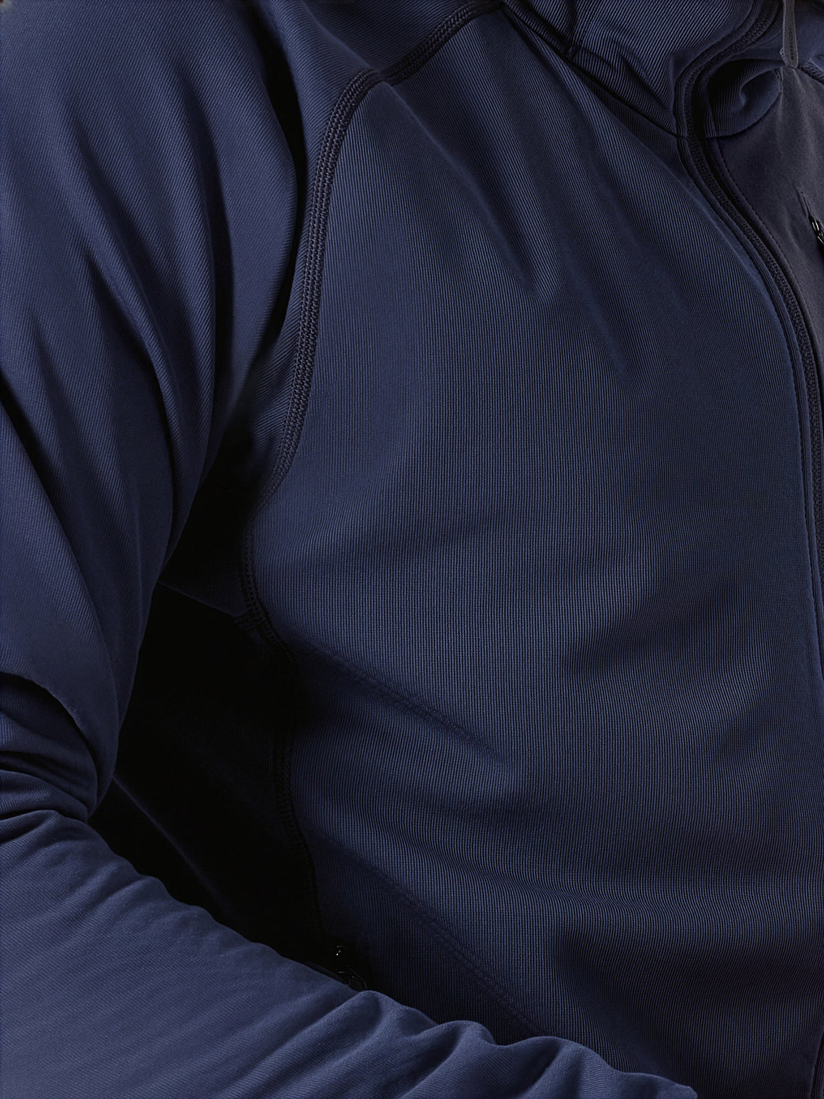 Delta Hoody Black Sapphire Fabric Detail