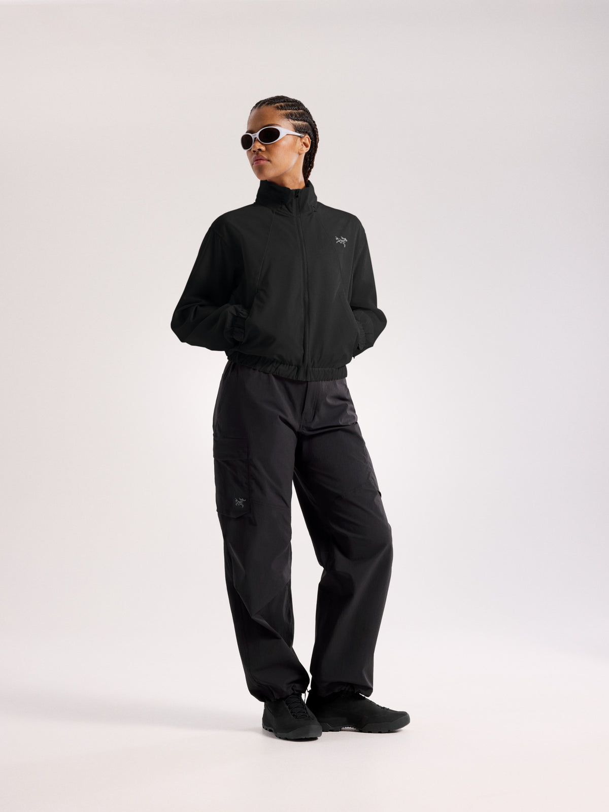 Naya Cropped Stowhood Jacket Women's Black Full Body