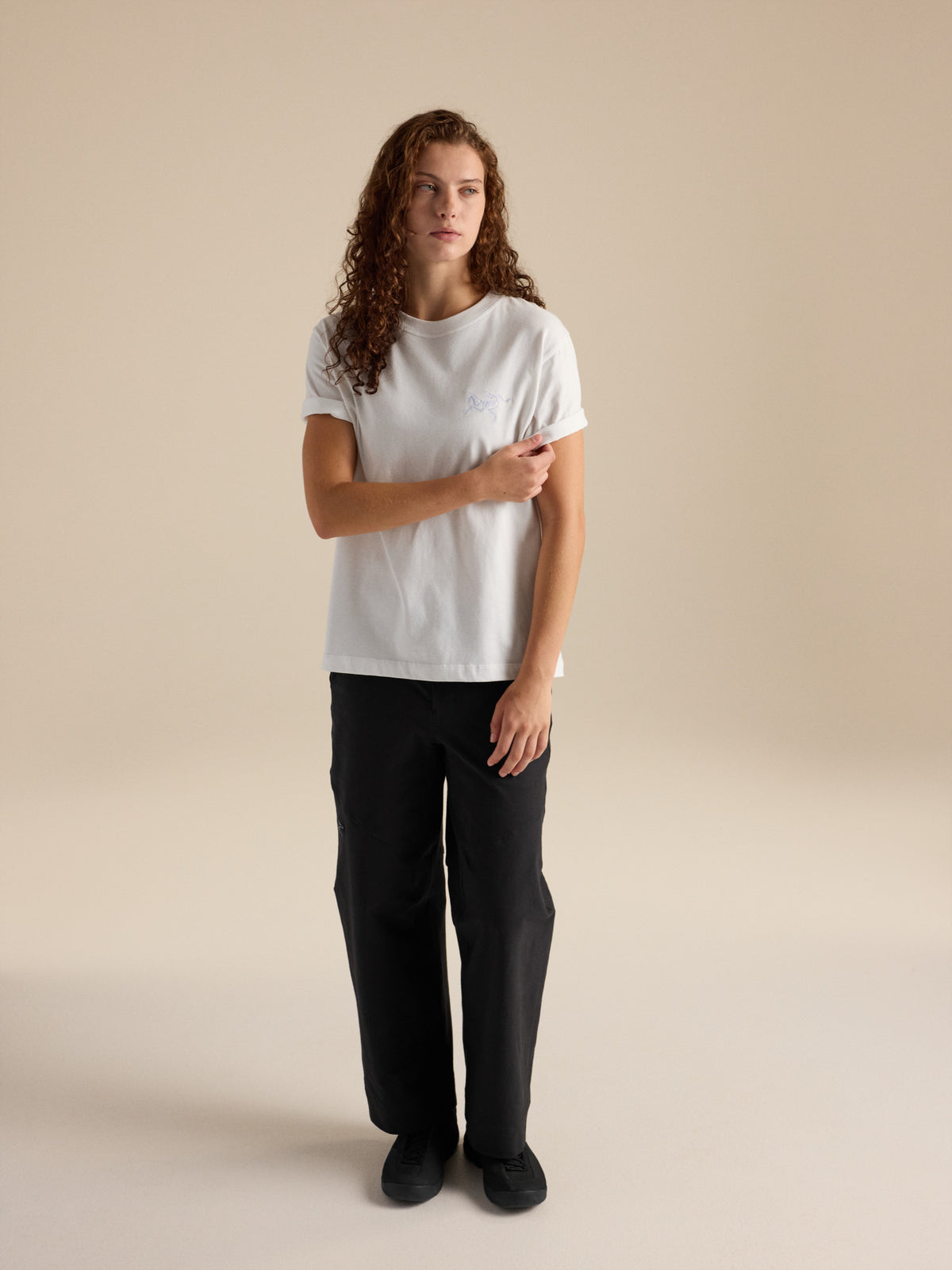 Kragg Cotton Little Bird Crew Neck Shirt SS Women's White Light / White Hover