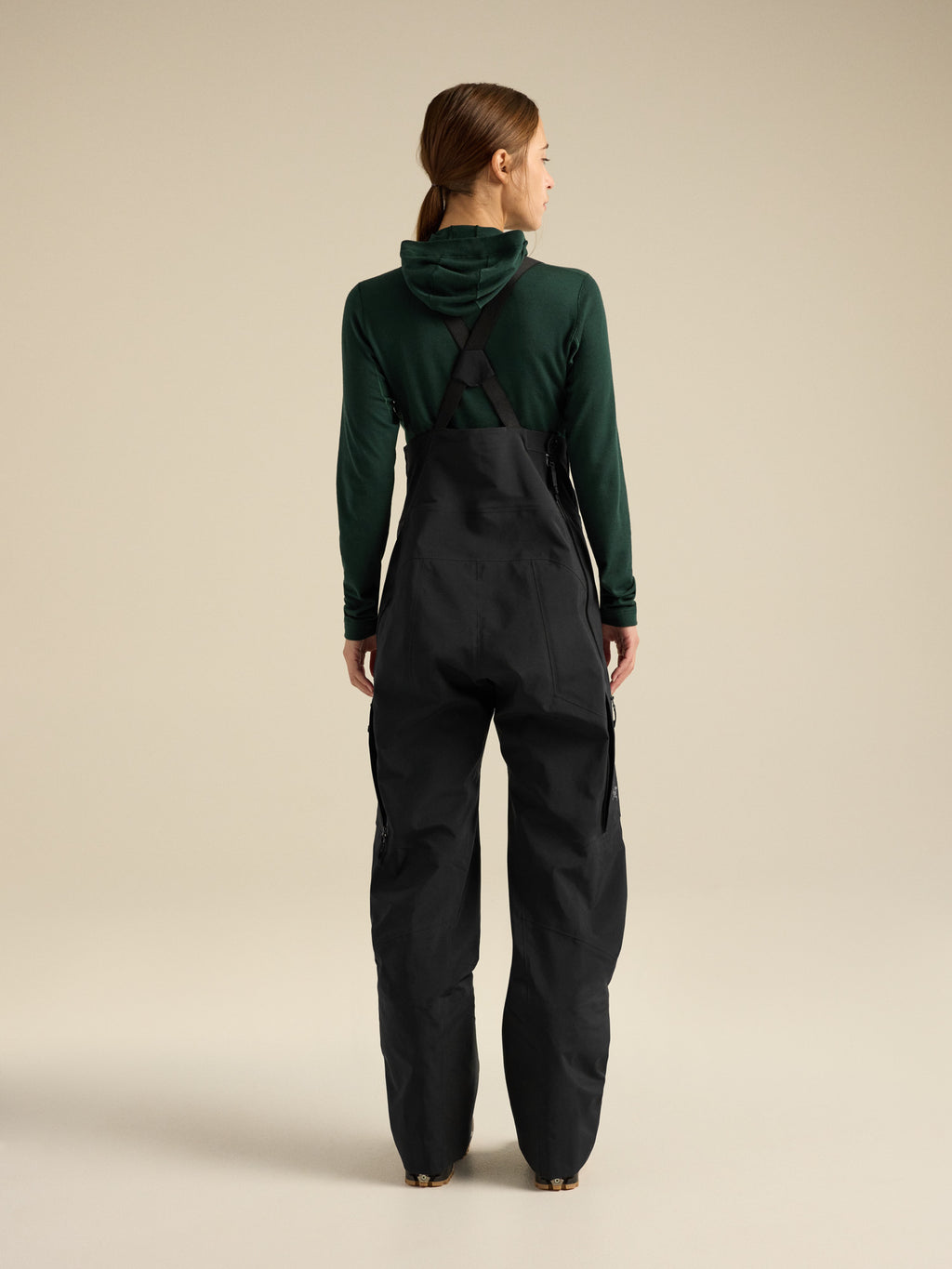 Rush Bib Pant Women's Black Back View