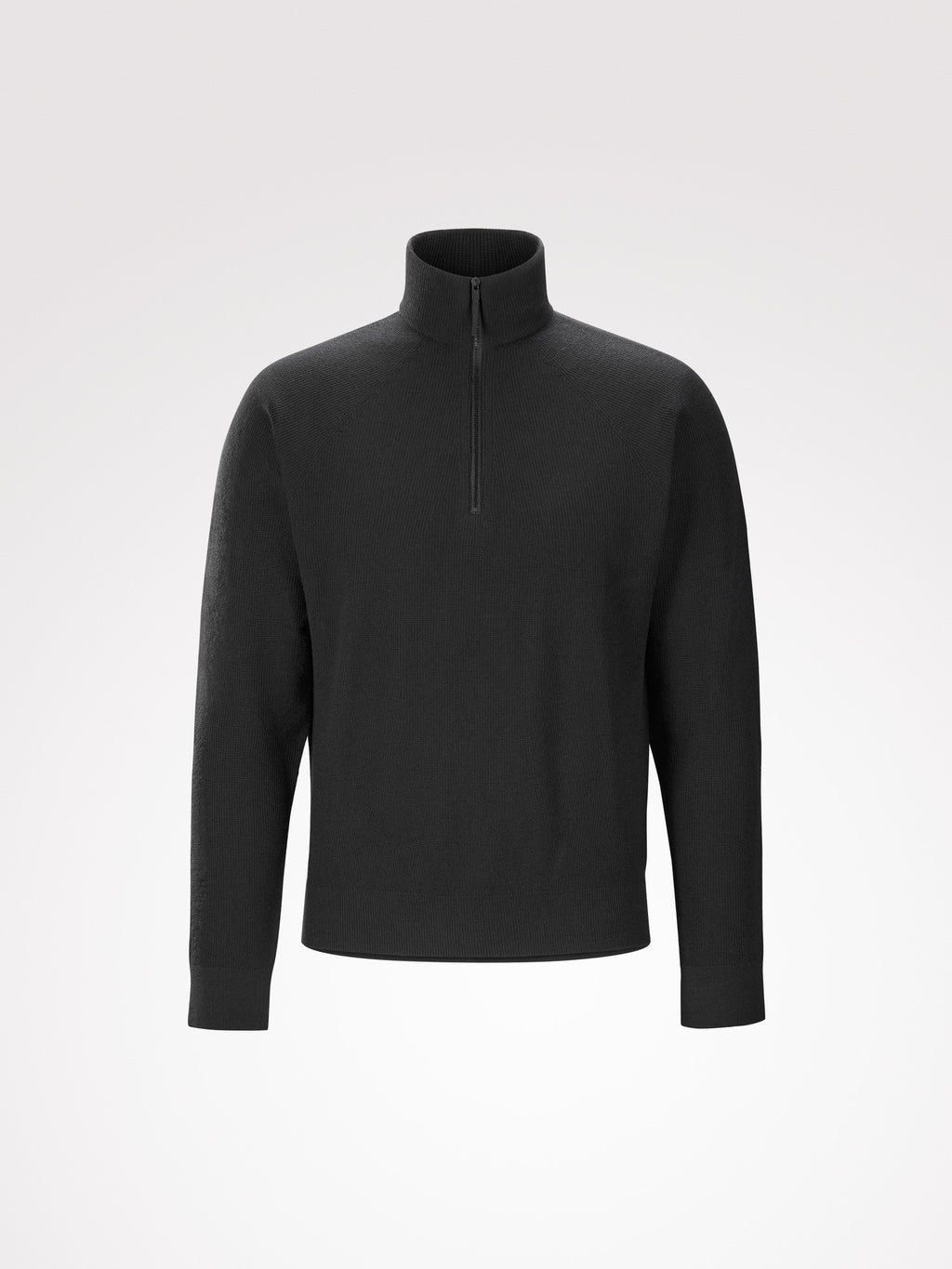 Conic Wool Half Zip Neck Black 