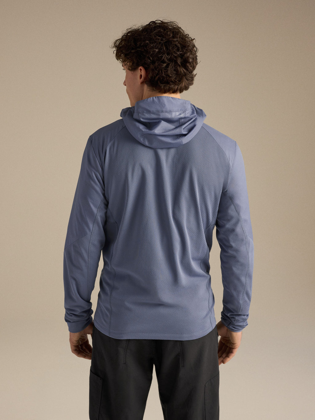 Delta Hybrid Hoody Stratus Back View
