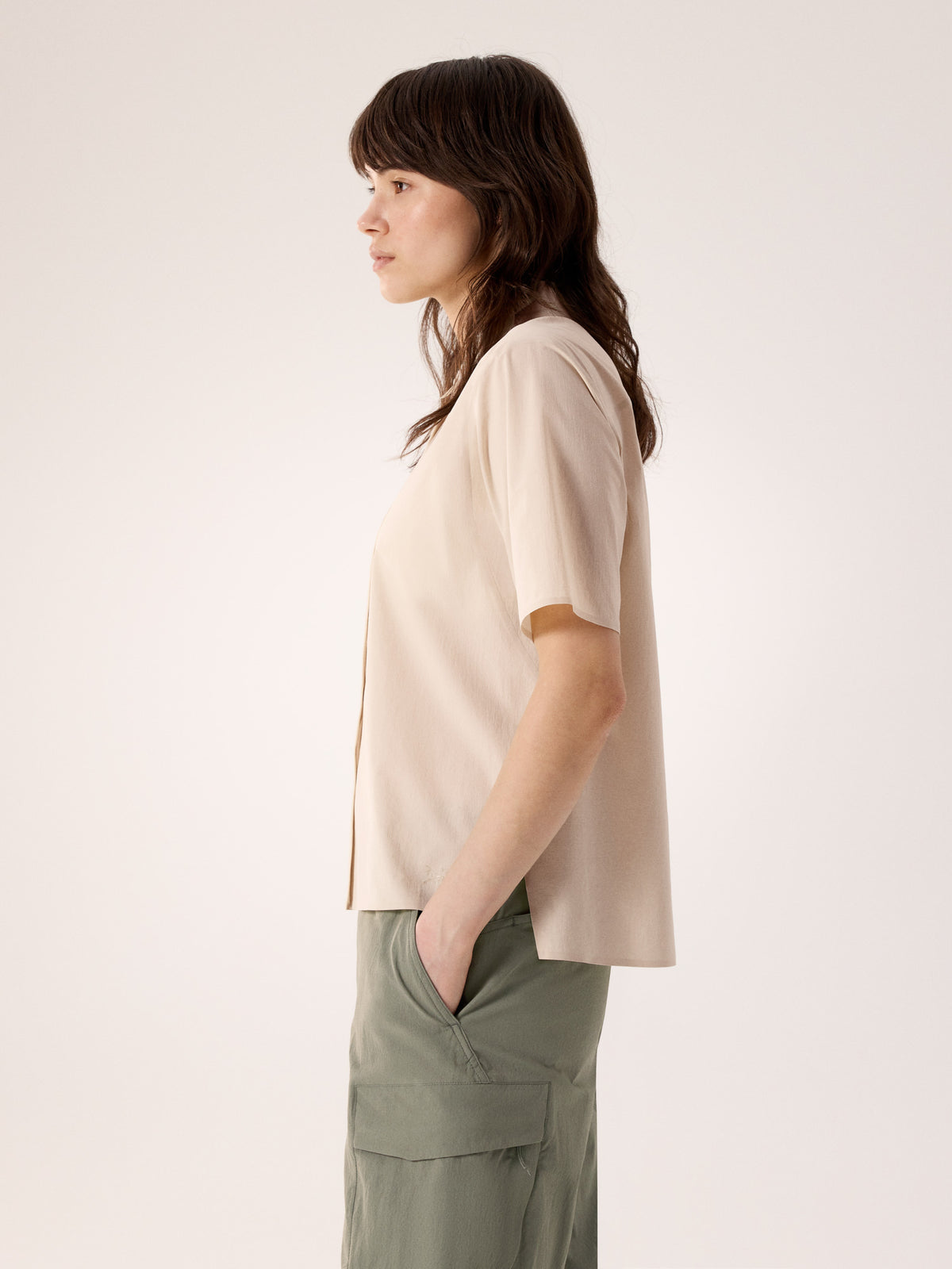 Olia Shirt SS Women's Sea Salt Side View