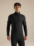 Rho LT Zip Neck Black Front View