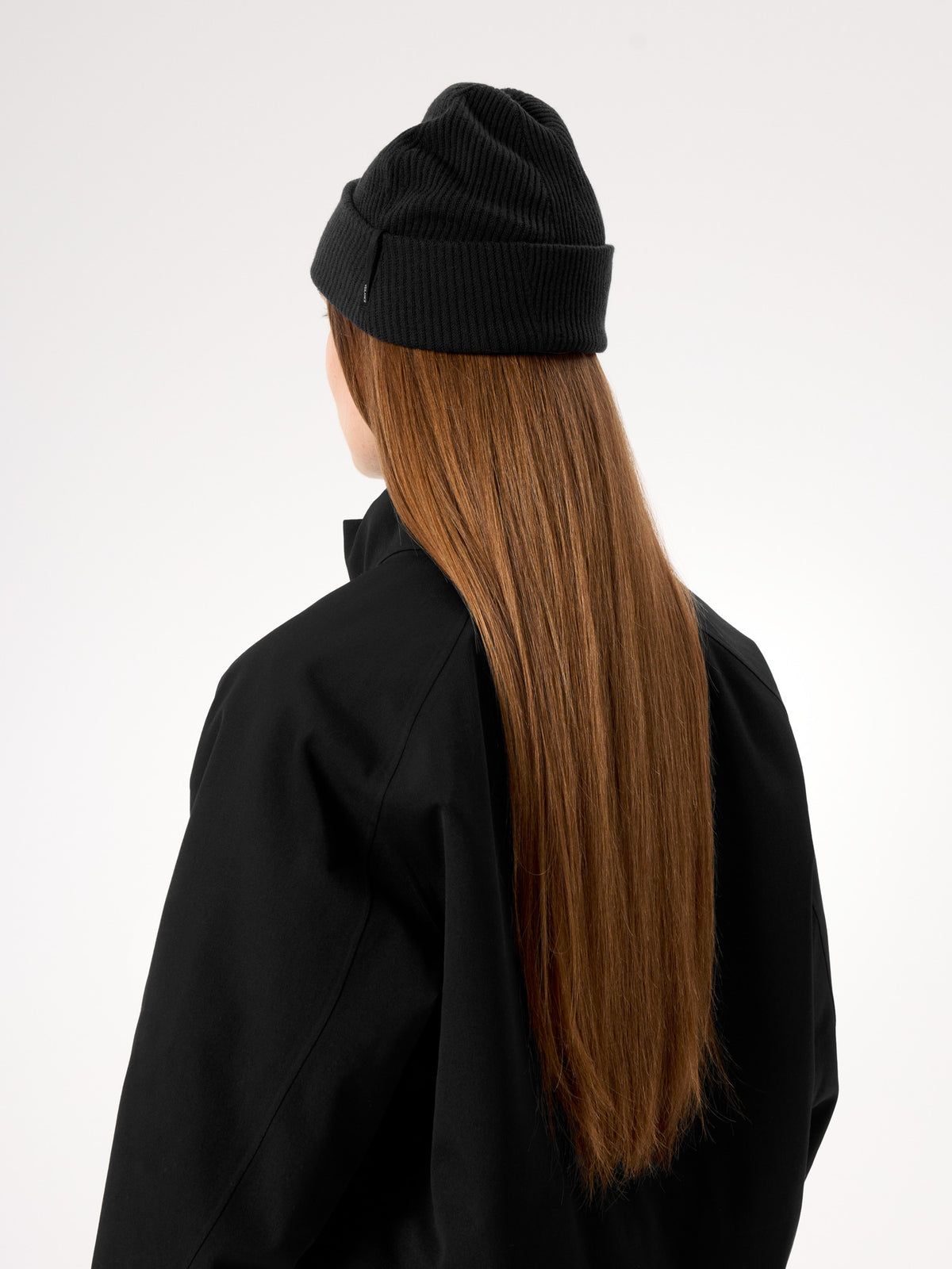 Conic Wool Toque Black Back View