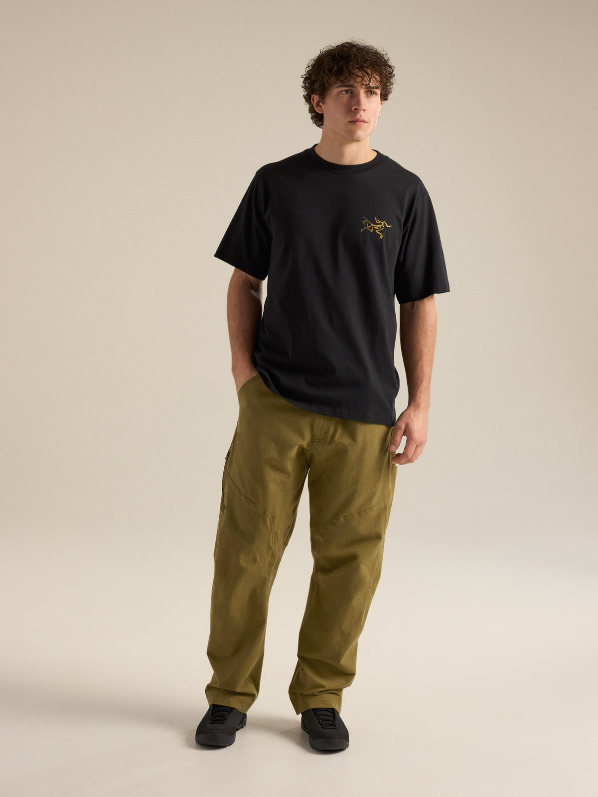Kragg Cotton Logo Shirt SS 24K Black Full Body