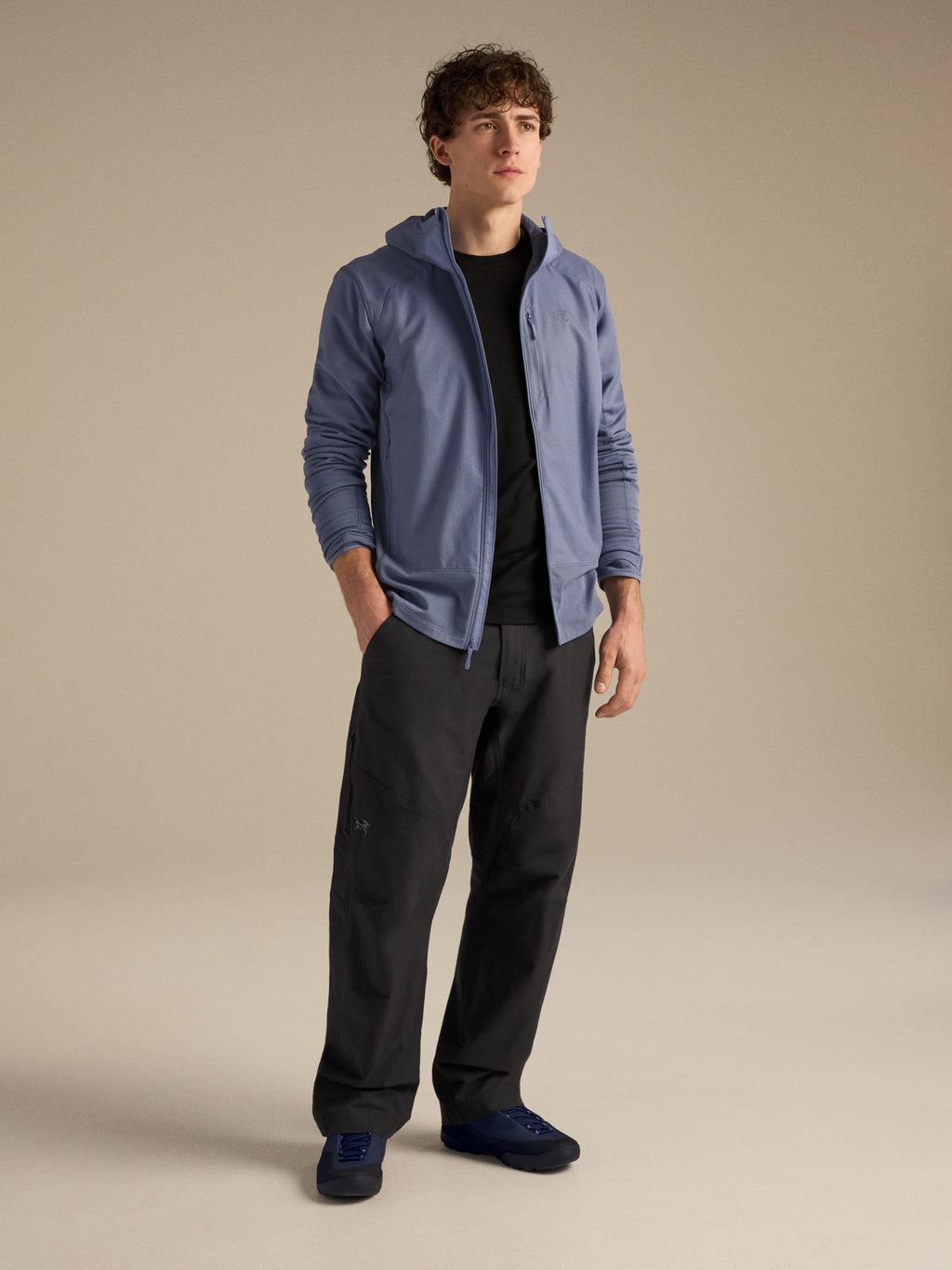 Delta Hybrid Hoody Stratus Hover