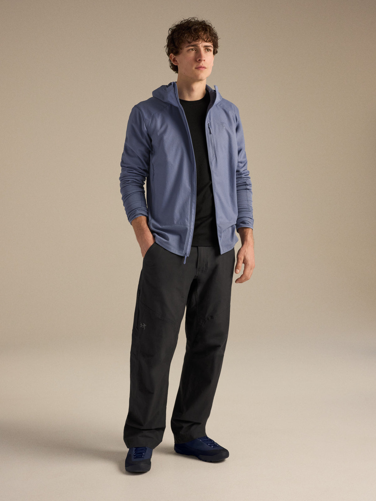 Delta Hybrid Hoody Stratus Hover