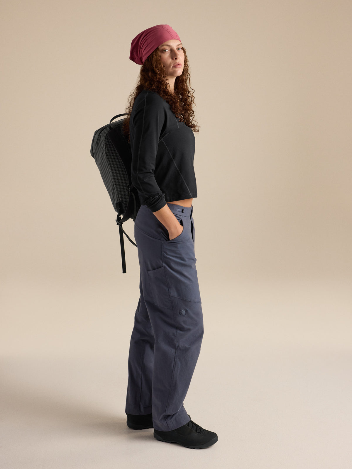 Clarkia Cotton Wide Leg Pant Women's Dk Stratus Hover