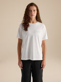 Kragg Cotton Little Bird Crew Neck Shirt SS Women's White Light / White Front View