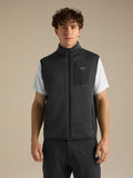 Covert Vest Black Heather Front View