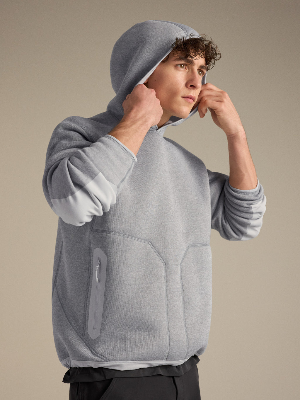 Covert Pullover Hoody Solitude Heather Detail 1