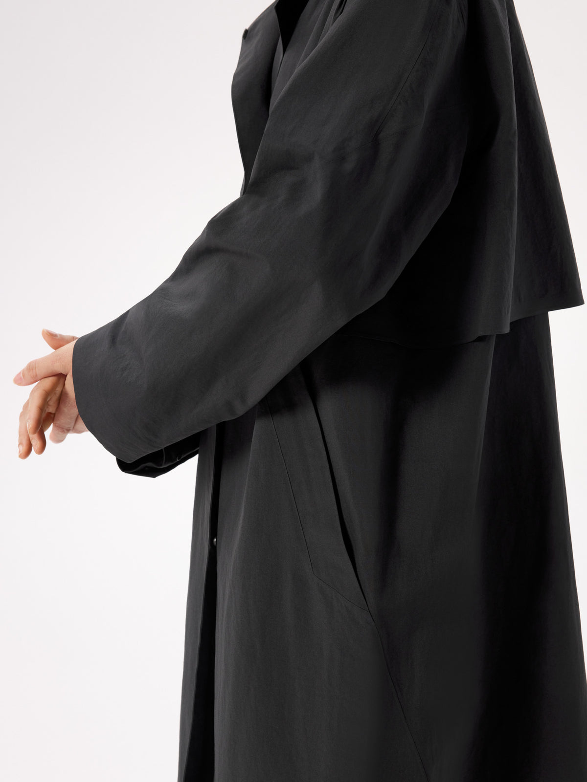 Nitra SL Trench Coat Women's Black Detail 5