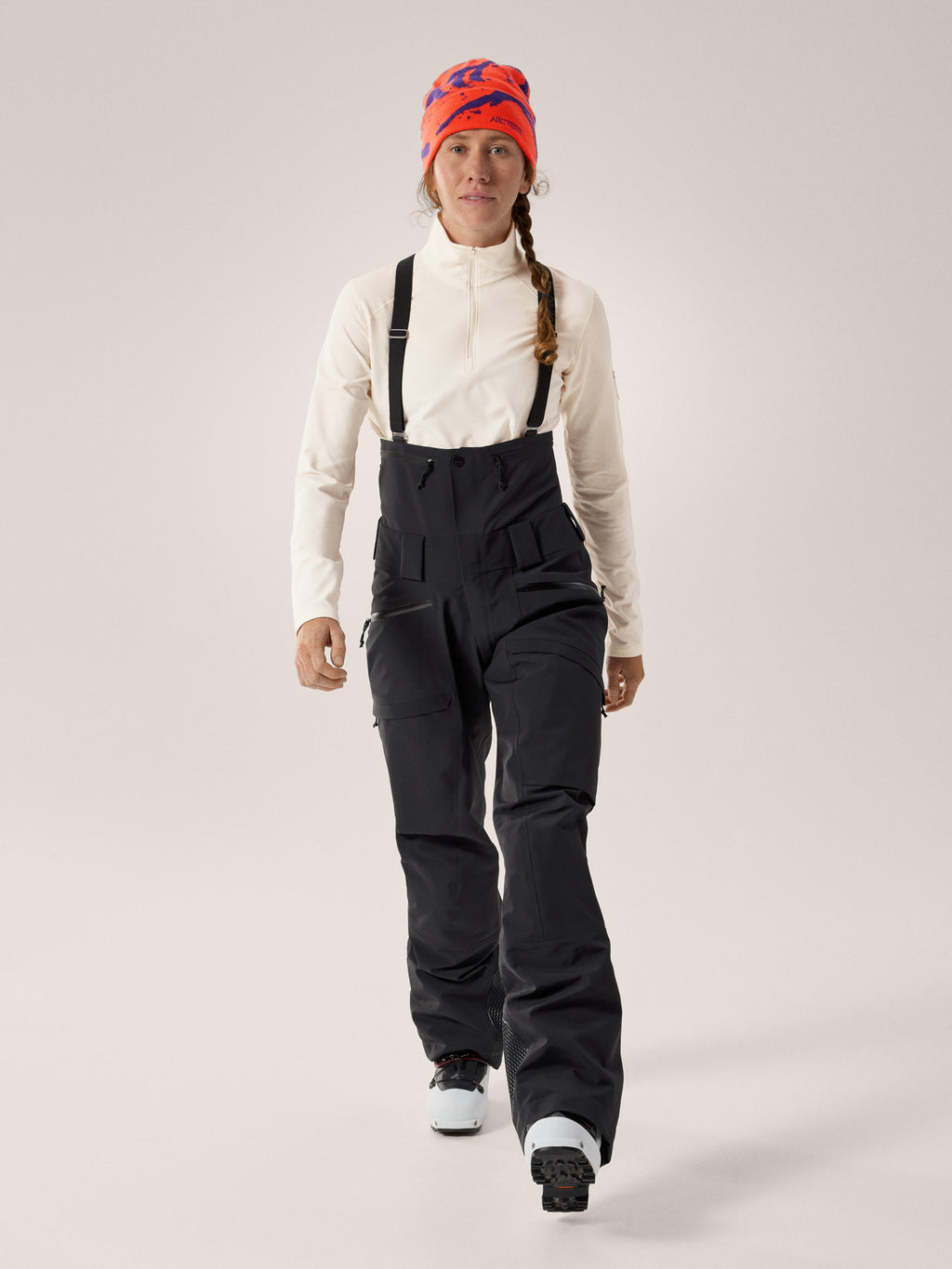 Ski Guide Bib Pant Women's Black Front View