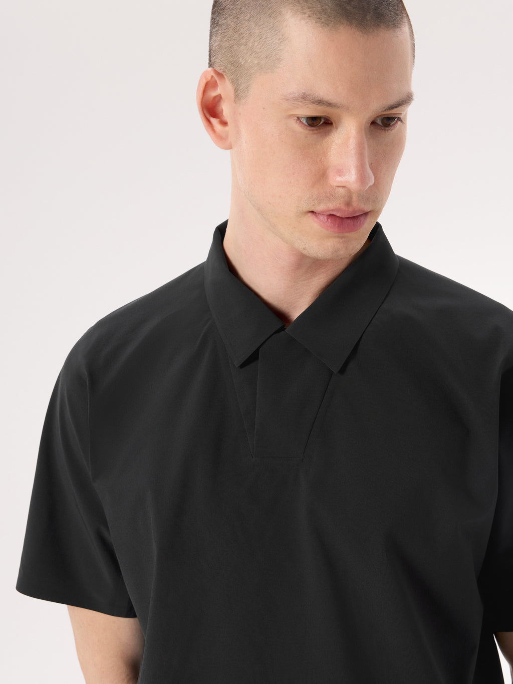 Dromos Tech Polo Shirt SS Black Hover