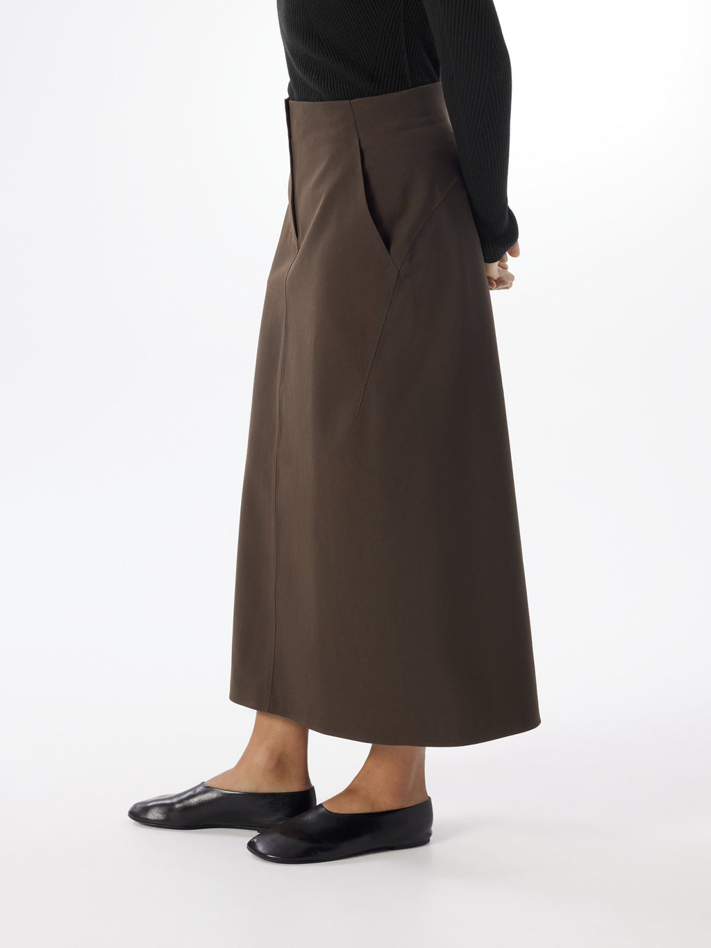 Serin Wool Skirt Women's Sable Profile
