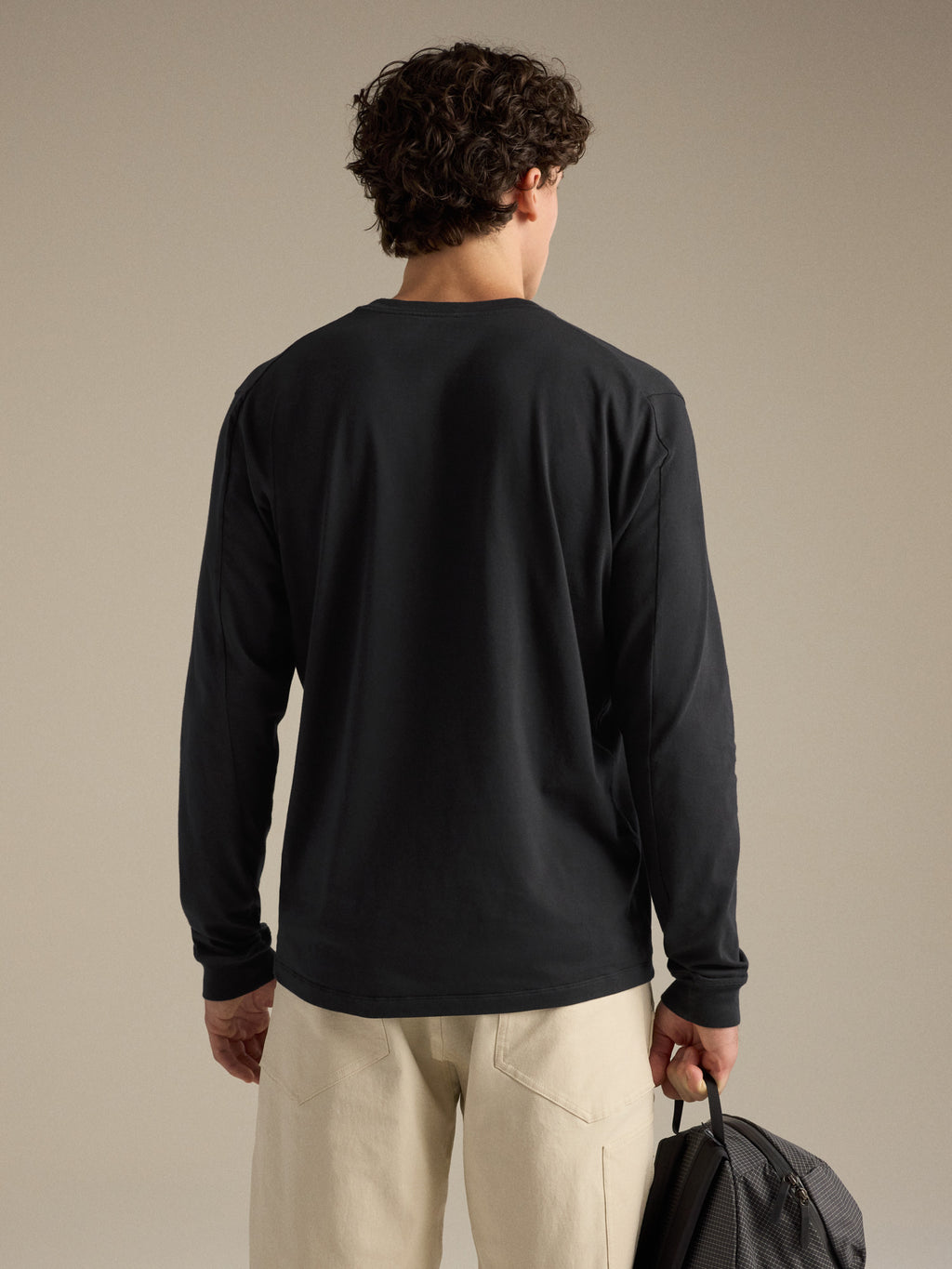Kragg SL Cotton Shirt LS Black Back View