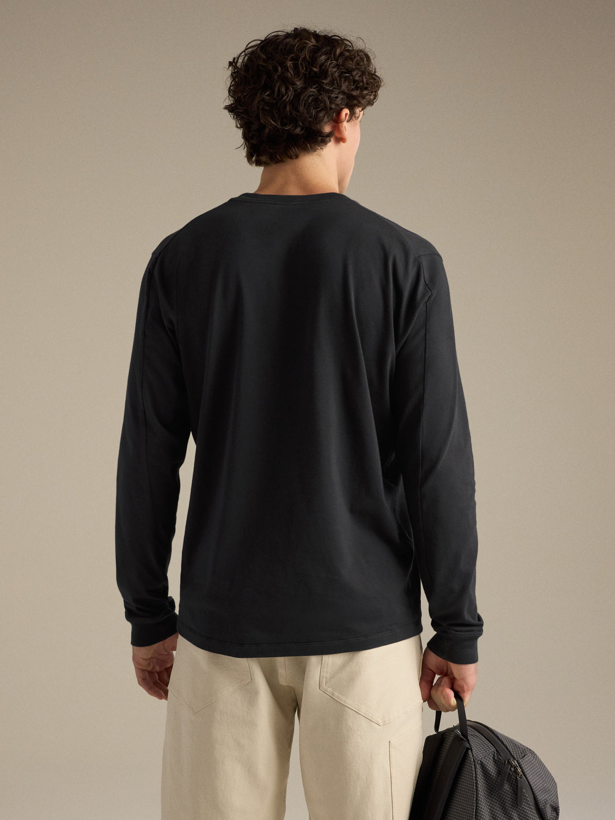 Kragg SL Cotton Shirt LS Black Back View