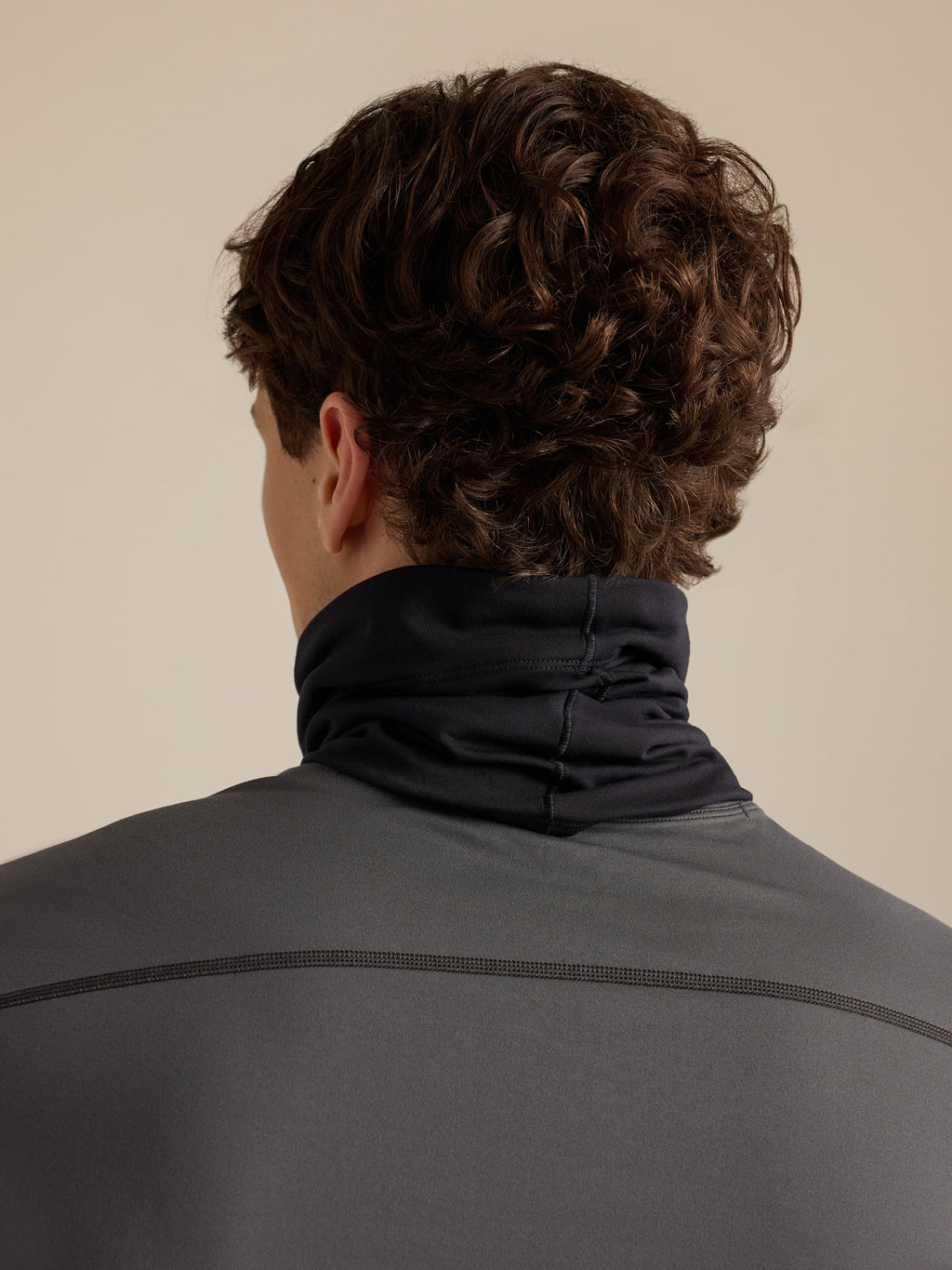 Rho Synthetic Neck Gaiter Long Black Back View