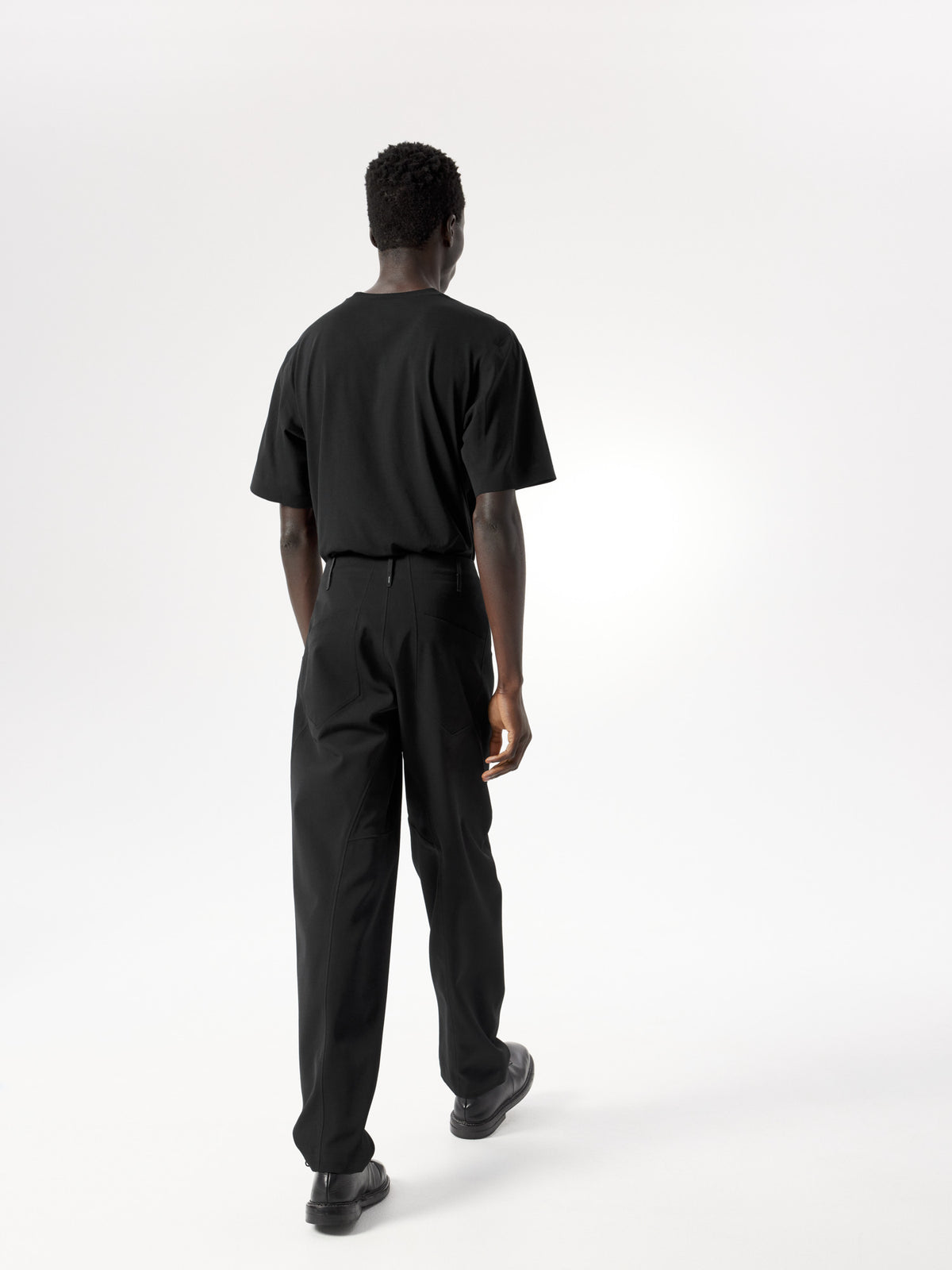 Voronoi Wool Pant Black Back View