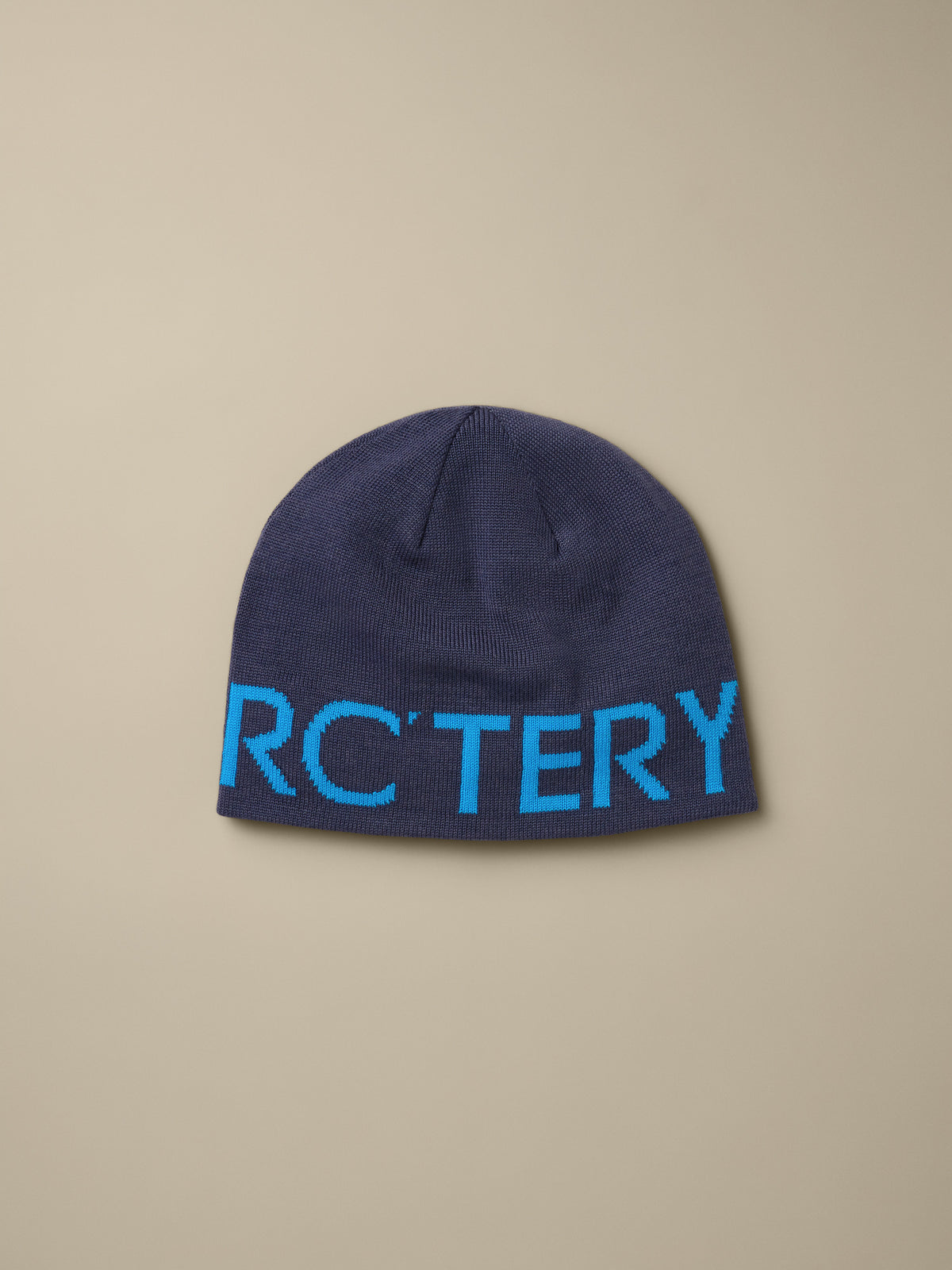Word Head Toque Blk Sapphire / Aqua Front