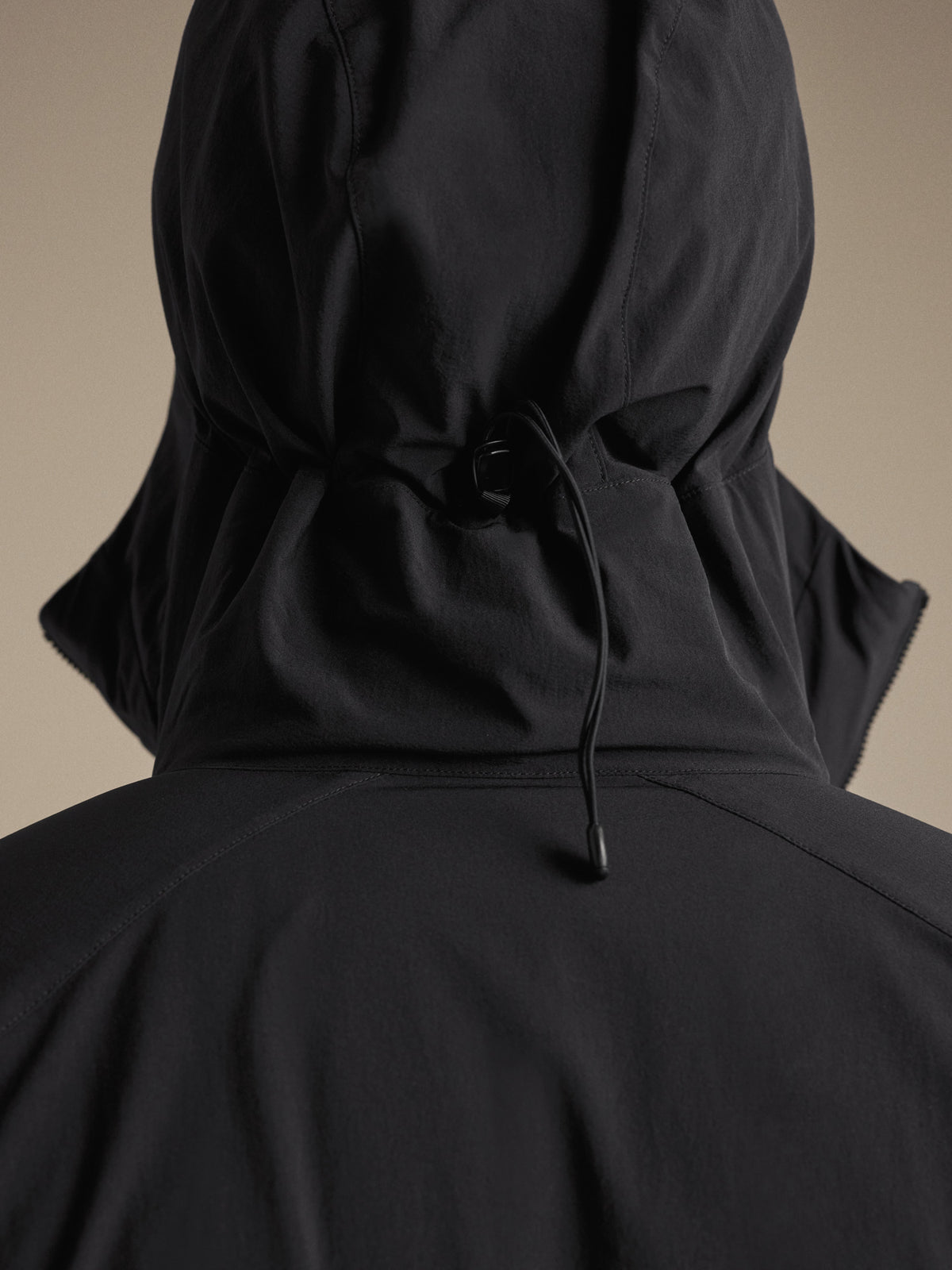 Epsilon Down Hoody Black Fabric Detail