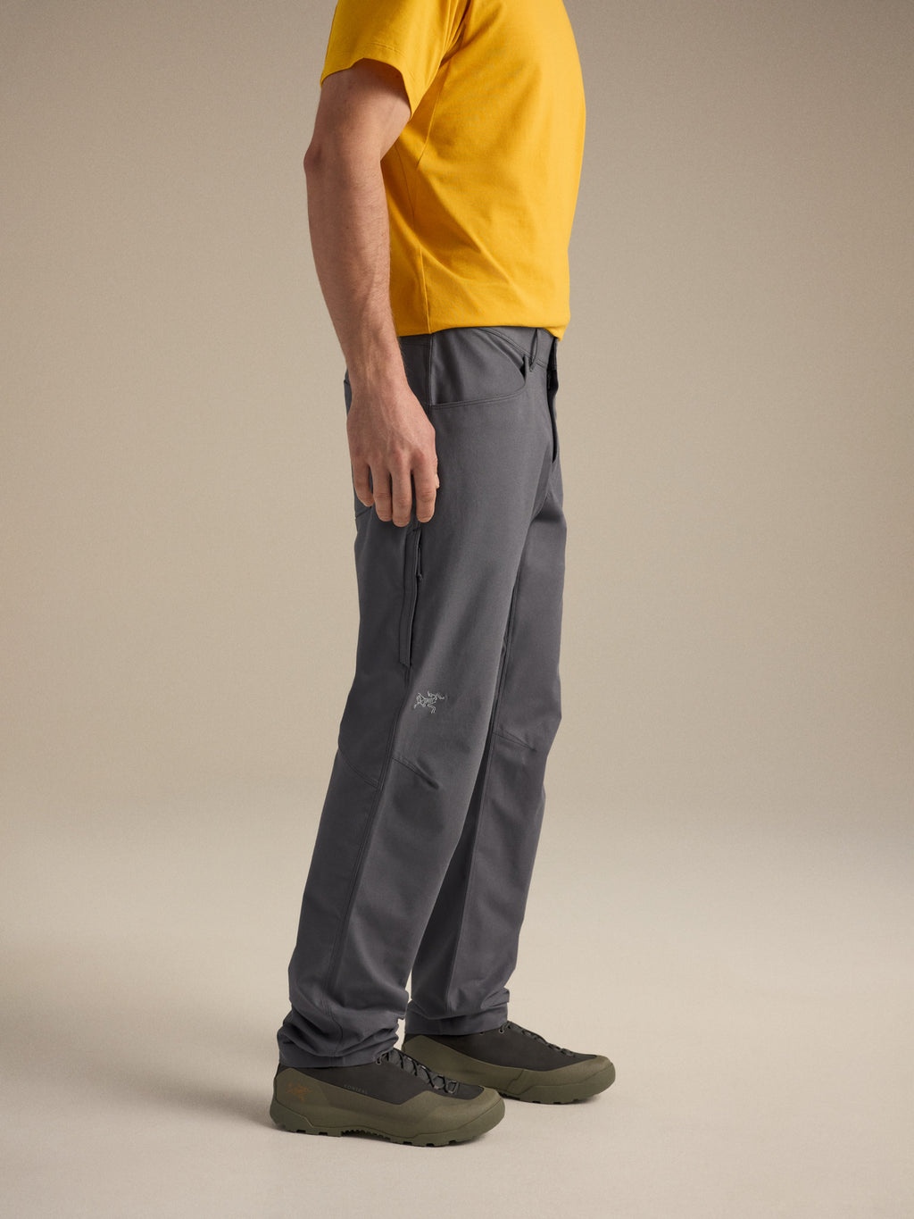 Kragg Cotton Pant Cloud Side View