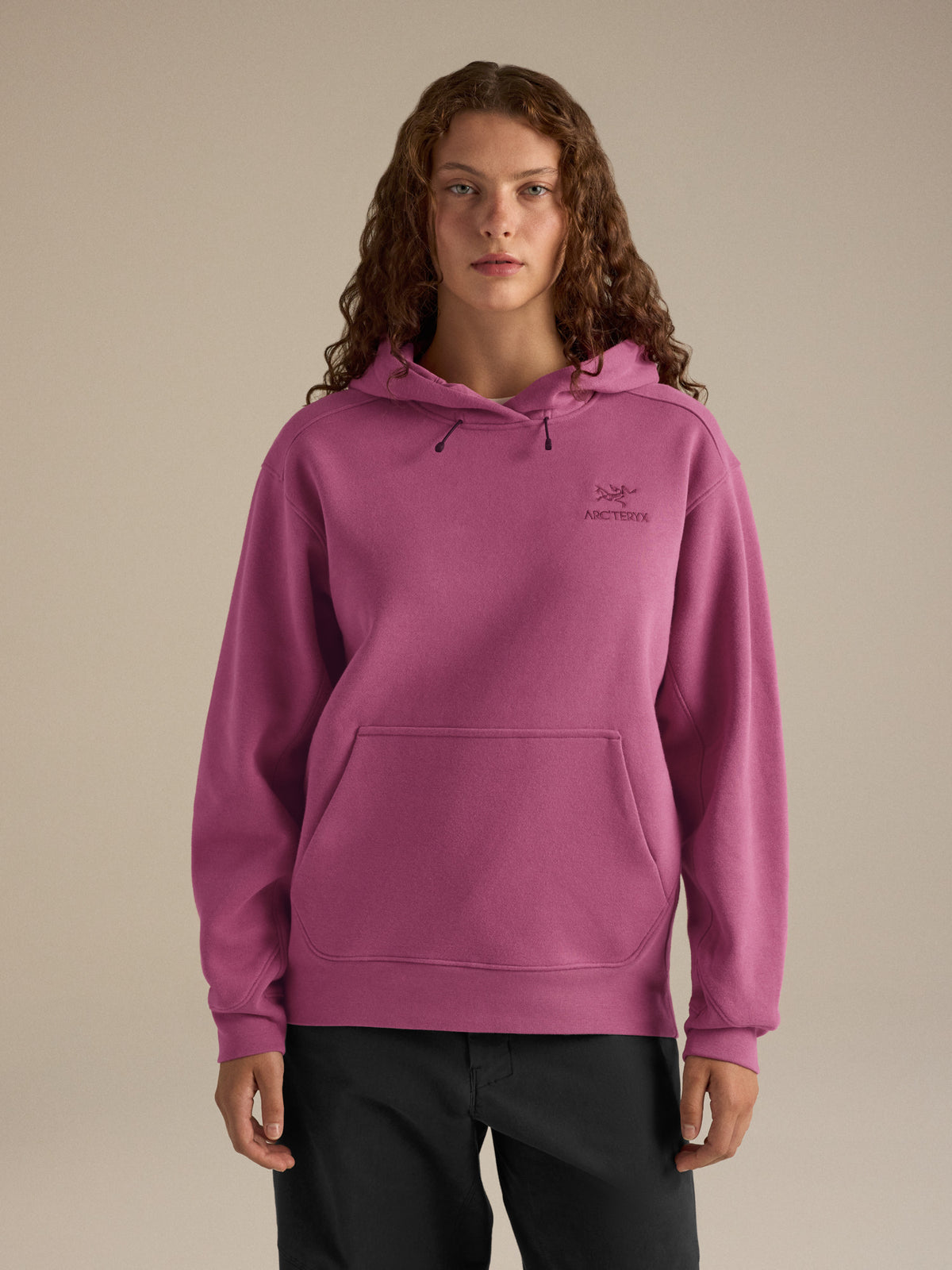 Emblem Fleece Hoody Women's Lt Renegade Front View