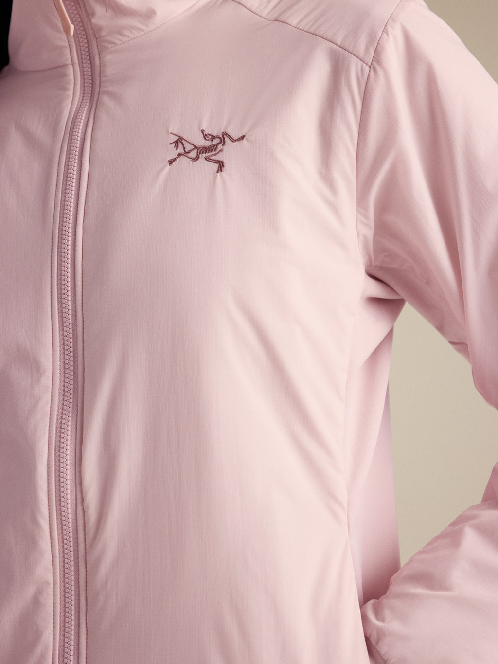 Atom Jacket Women's Alpine Rose Fabric Detail