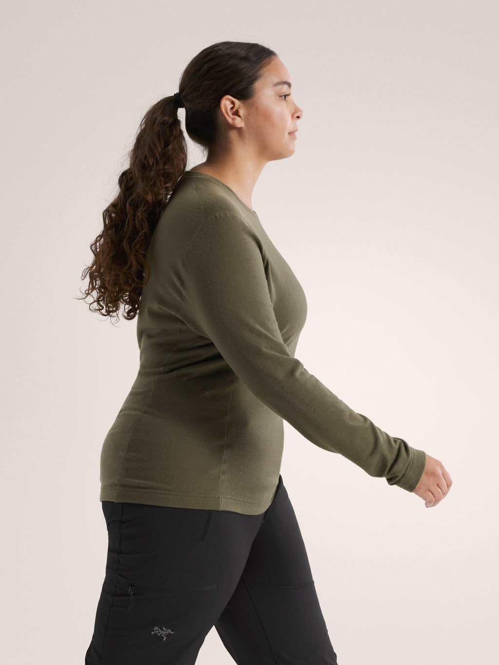 Satoro Merino Wool Crew Neck LS Women's Tatsu Side View