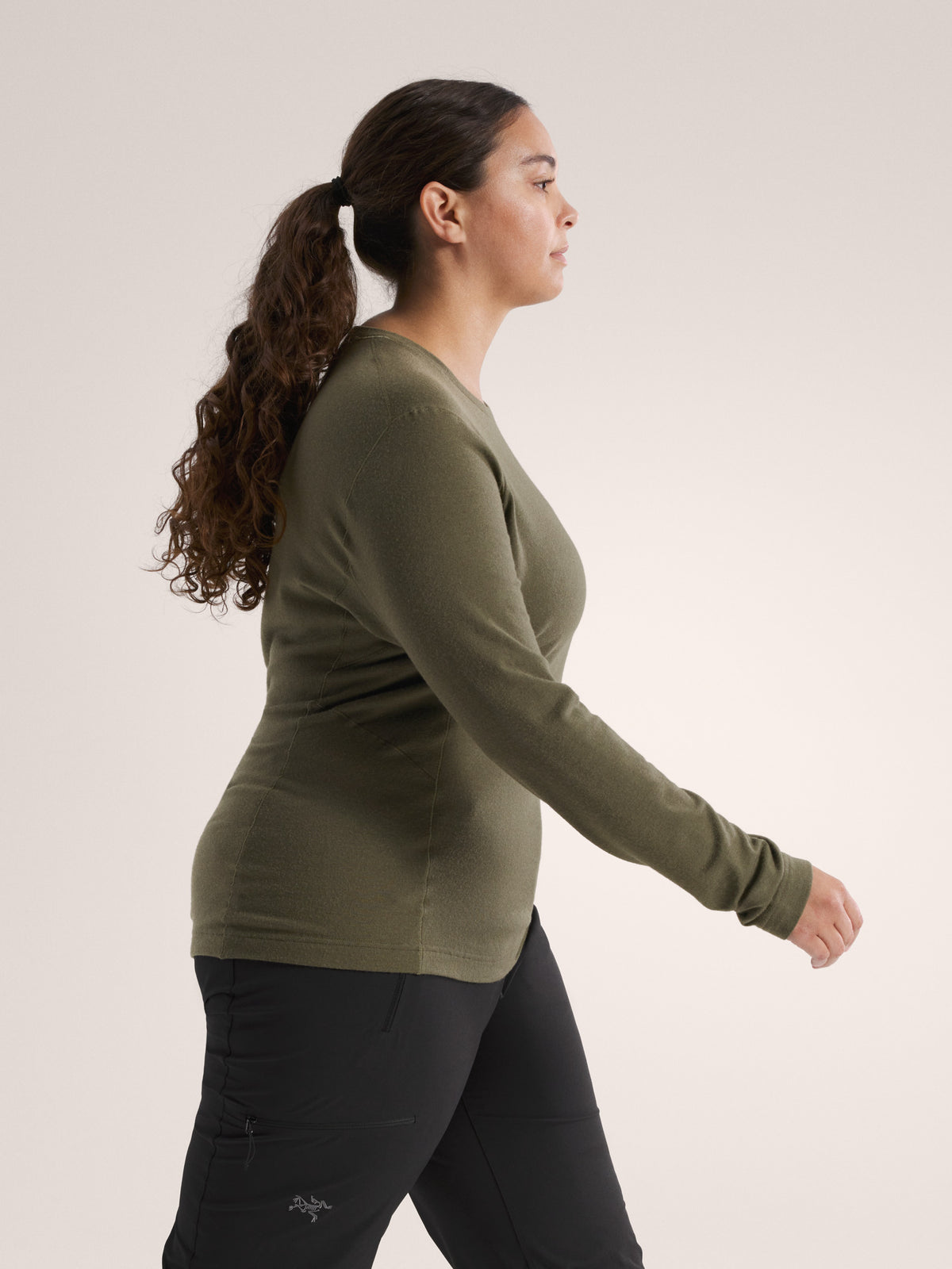 Satoro Merino Wool Crew Neck LS Women's Tatsu Side View
