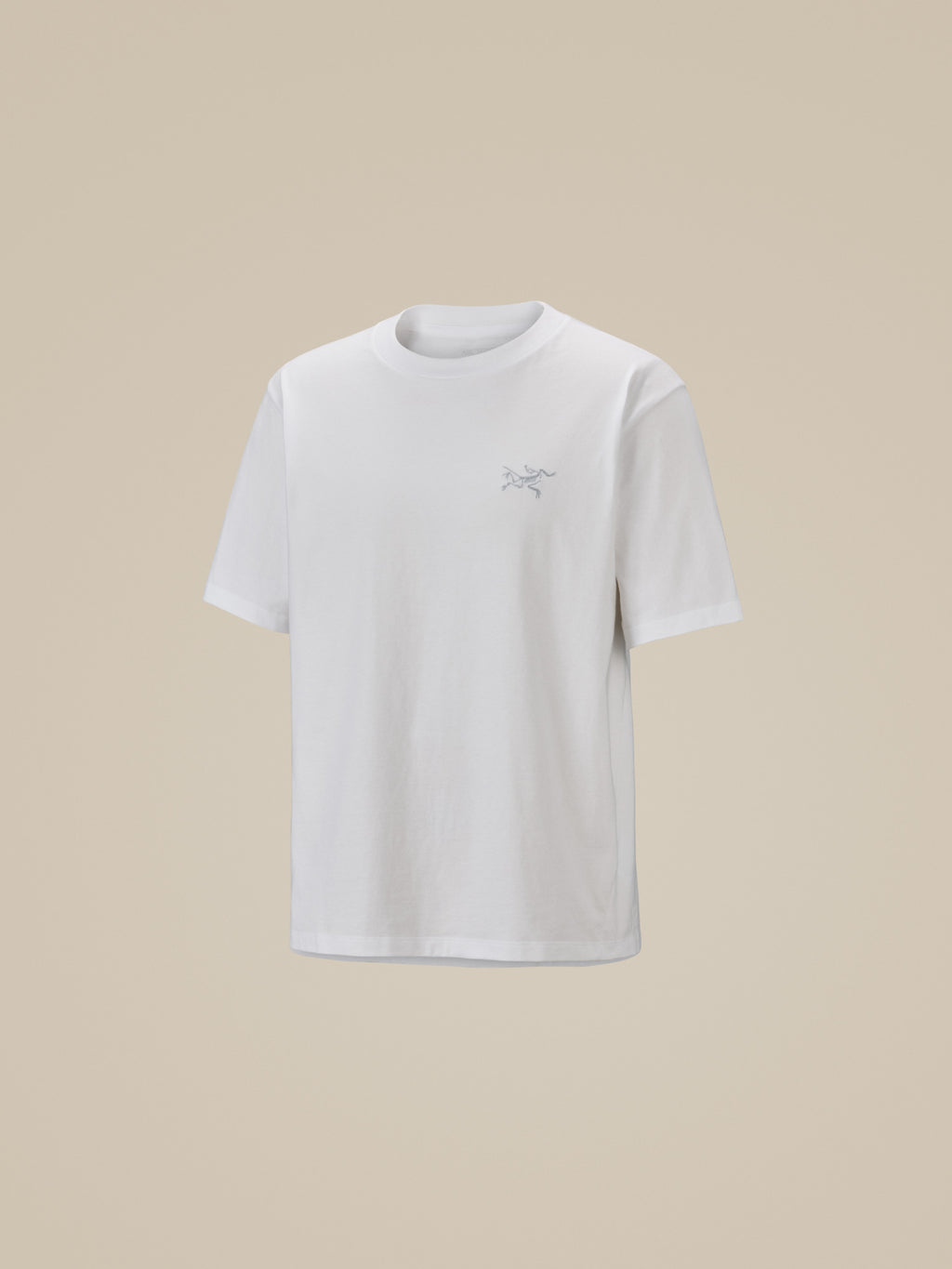 Kragg Cotton Emblem Crew Neck Shirt SS White Light 