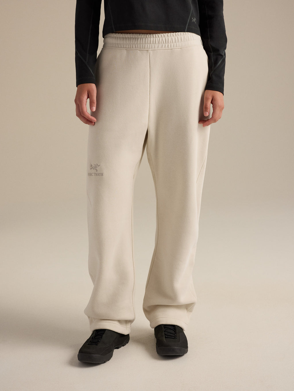 Emblem Fleece Jogger Women's Sea Salt Front View