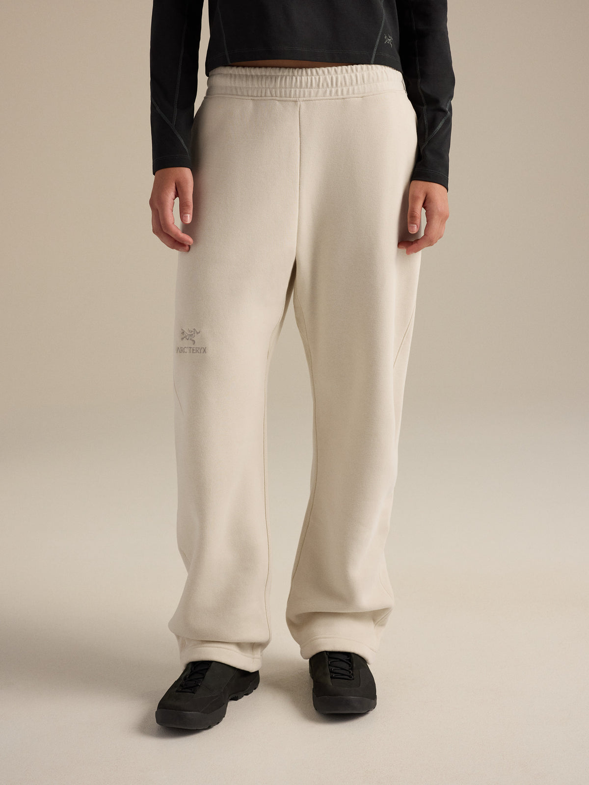 Emblem Fleece Jogger Women's Sea Salt Front View