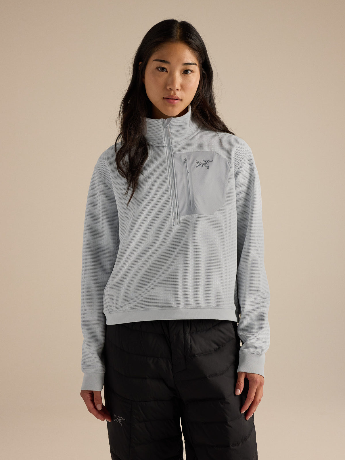 Olera Zip Neck Women's Solitude Front View