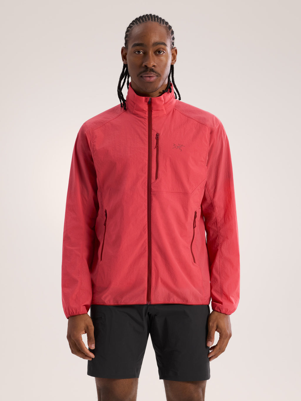 Ossa Stowhood Jacket Stone Red Front View