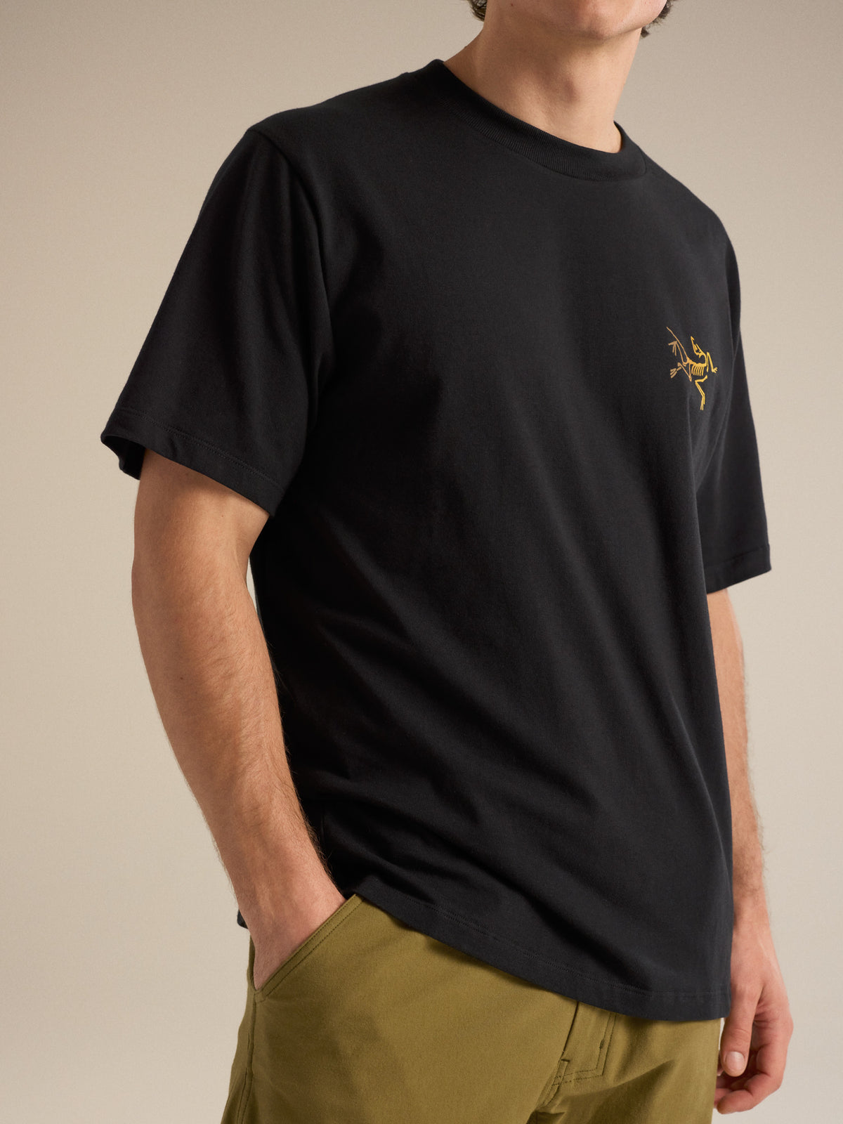 Kragg Cotton Logo Shirt SS 24K Black Fabric Detail