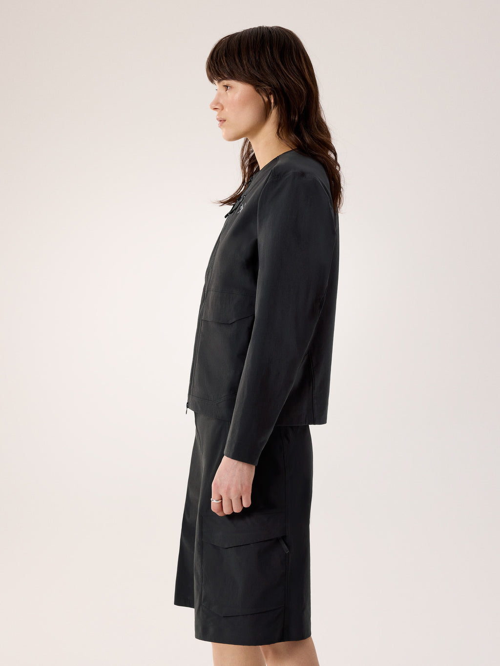 Sonii Utility Jacket Women's Black Side View