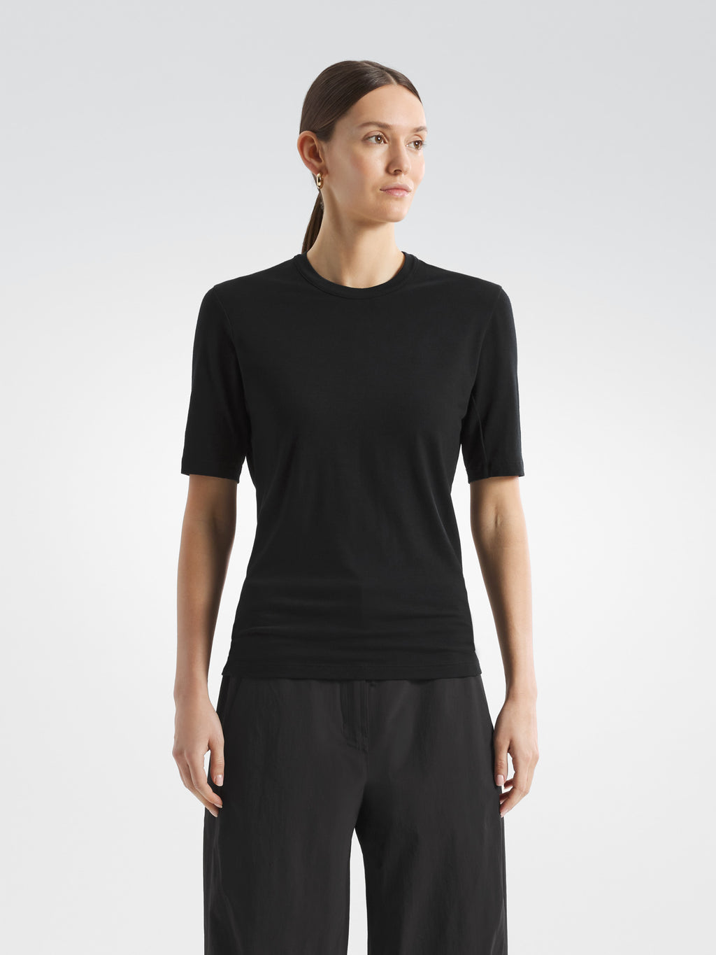 Frame Shirt SS Women's Black Front View