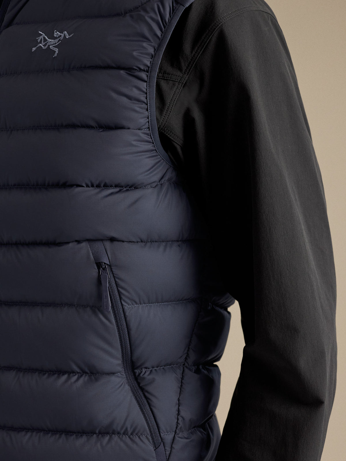 Cerium Vest Black Sapphire Fabric Detail