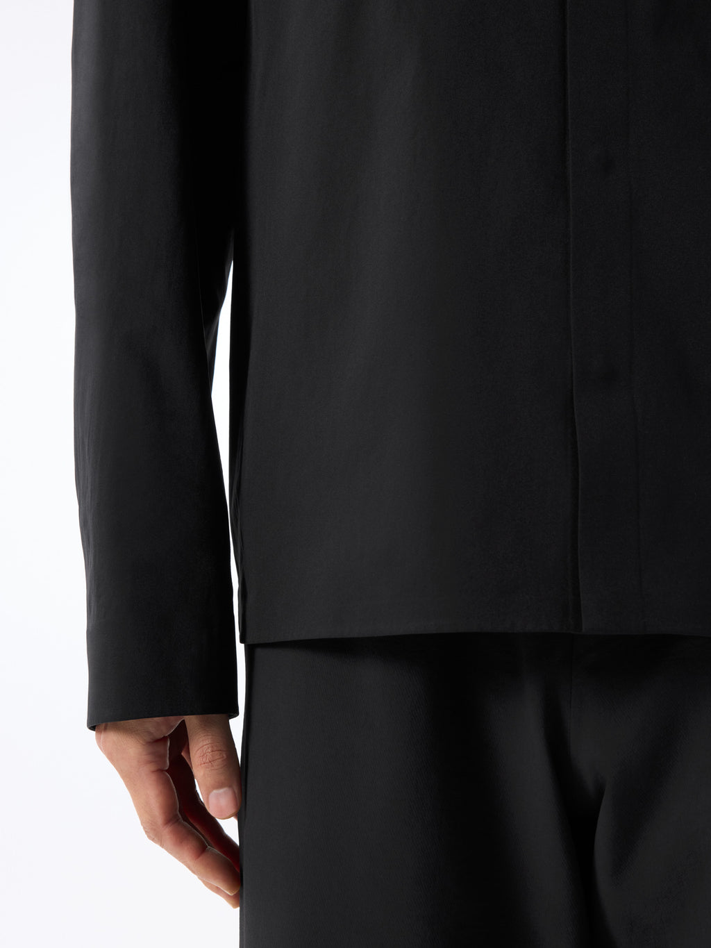 Field Shirt LS Black Detail 3