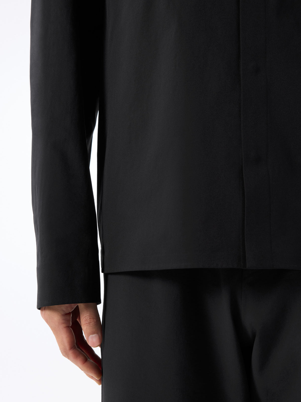 Field Shirt LS Black Detail 3