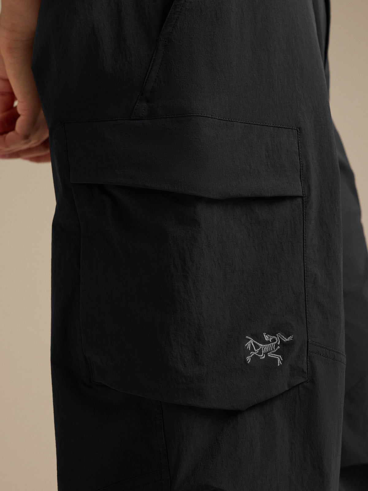 Leutia Pant Women's Black Fabric Detail