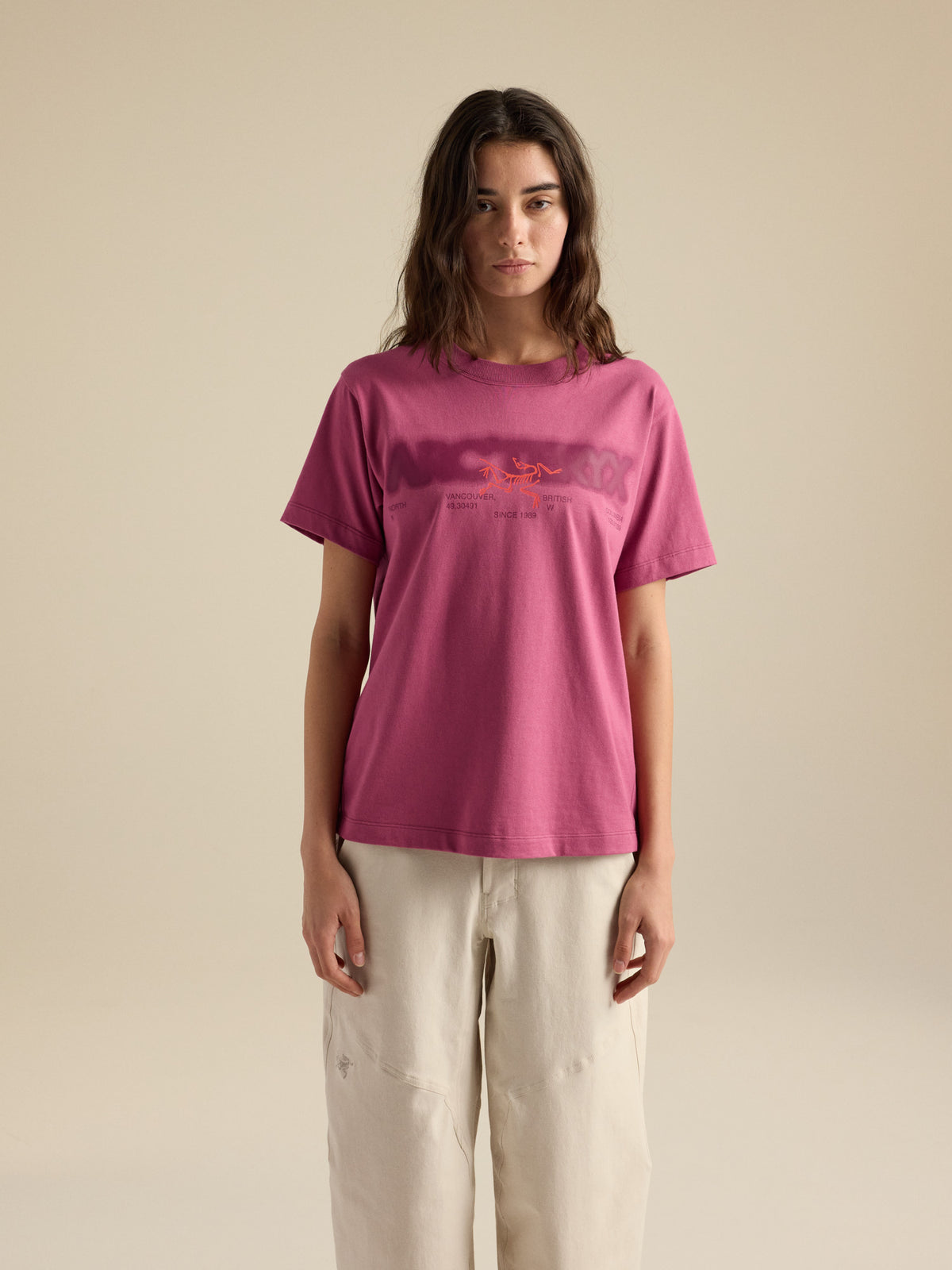 Kragg Cotton Dream State Crew Neck Shirt SS Women's Lt Renegade / Renegade Front View