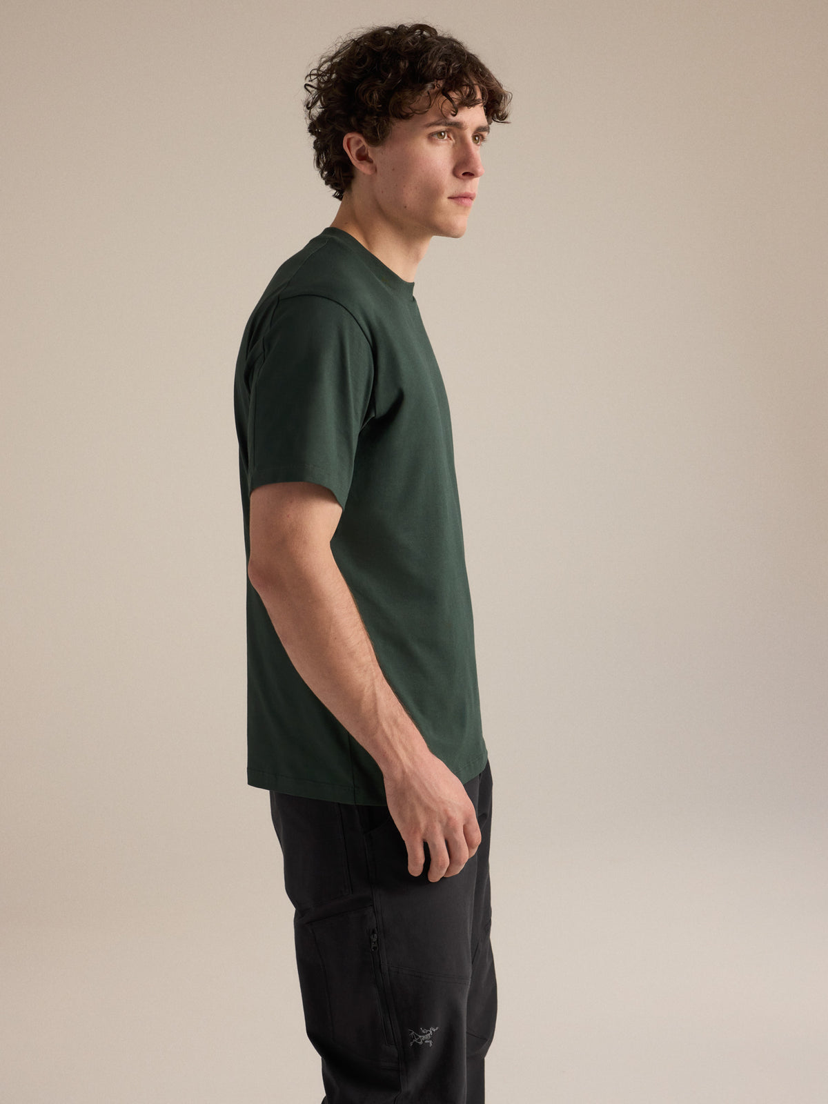 Kragg SL Cotton Shirt SS Dark Jade Side View