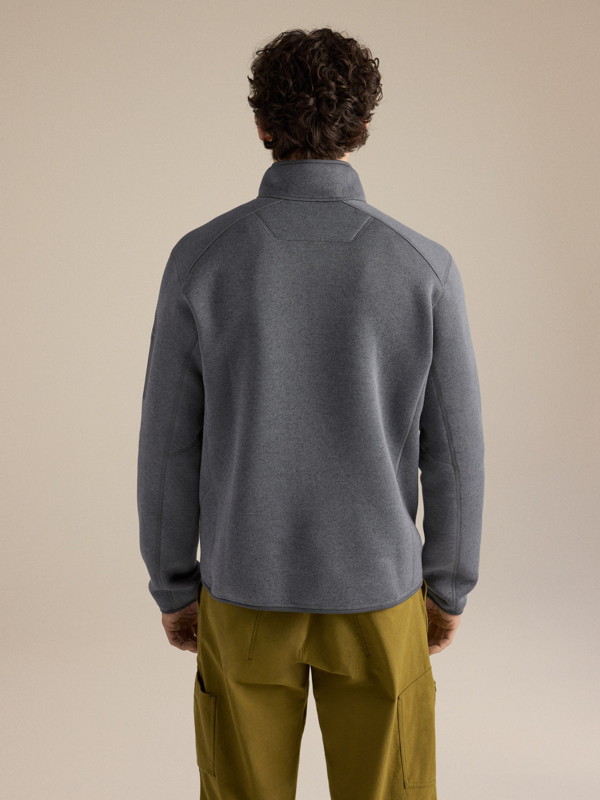 Covert 1/2 Zip Neck Void Heather Back View