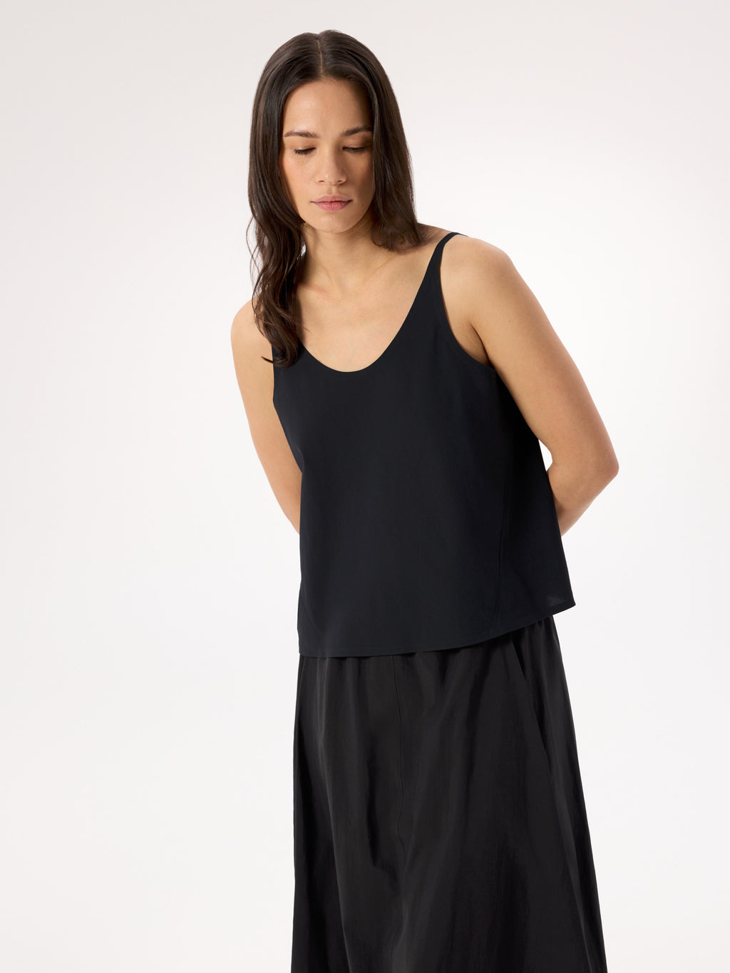 Myria Tank Women's Black Front View